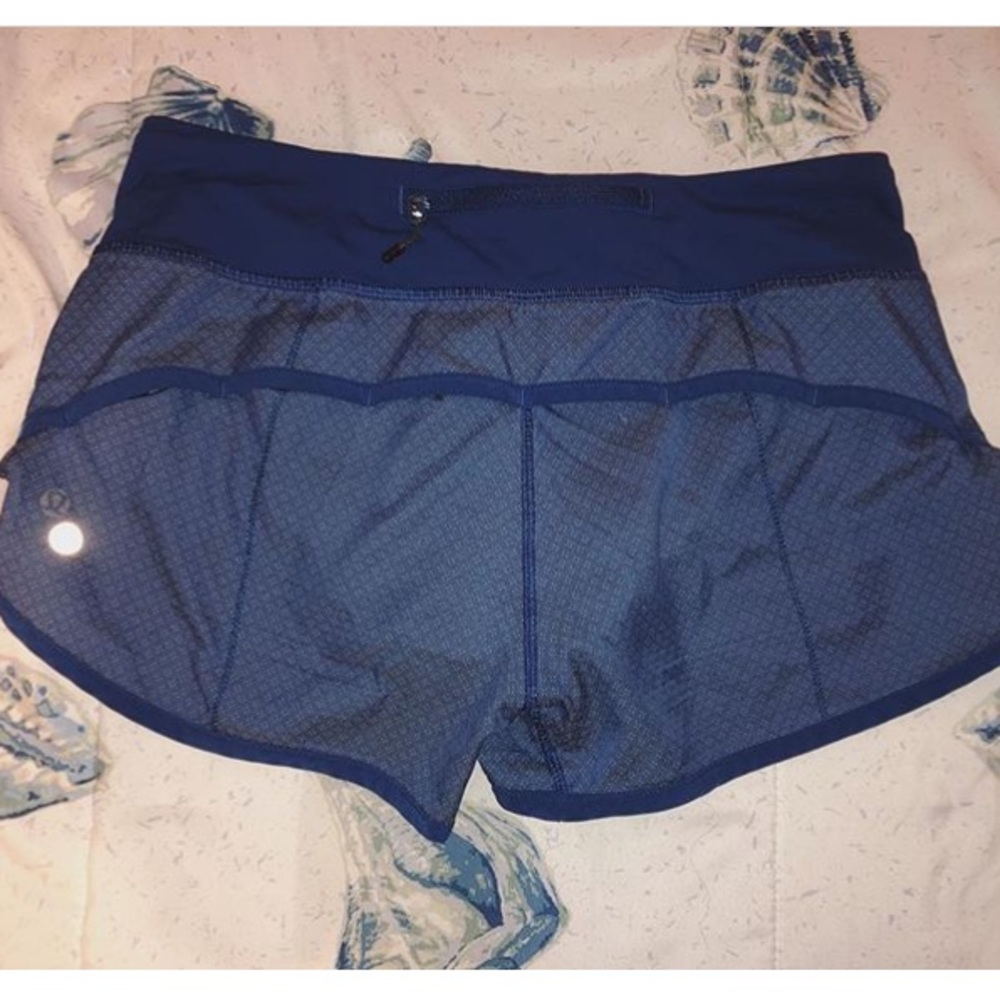 Blue lululemon running/workout shorts